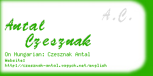 antal czesznak business card